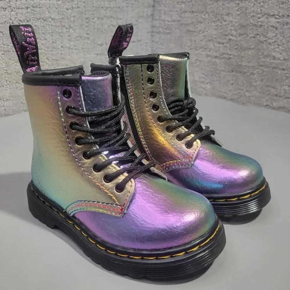 Dr Martens 1460 T Multicolor Leather Combat Boots Toddler Size US 7 EU 23
